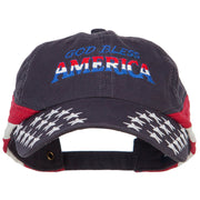 God Bless America Embroidered Star Bill USA Cap